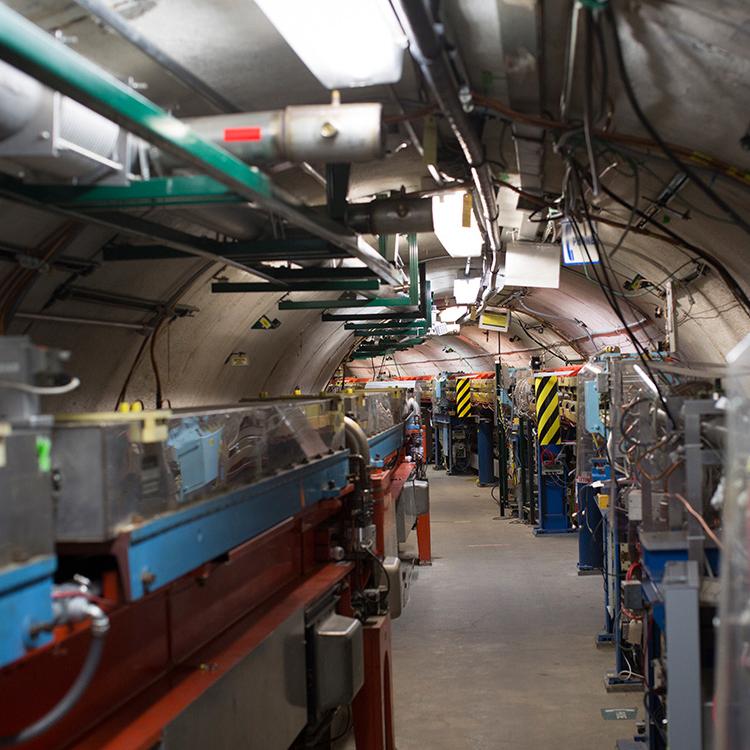 Research equipment at the Cornell High-Energy Synchrotron Source (CHESS).