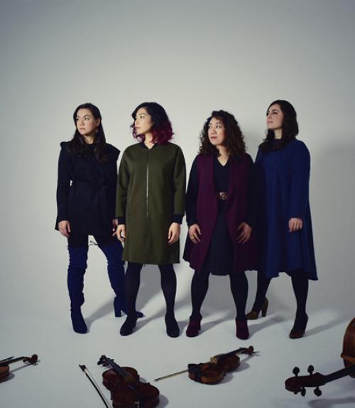  Aizuri Quartet, featuring Ariana Kim, far left.